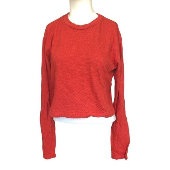 Lou & Grey size XS orange lightweight crop top - Picture 1 of 5